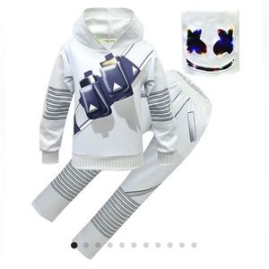 Kids DJ Marshmallow Costume Boys Girls Size 6-7 Excellent condition